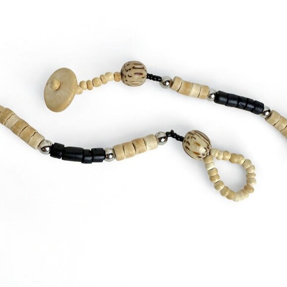 Vintage Tribal Style Multi-Strand Necklace – Wood, Bone, Stone & Resin Beads - Picture 7 of 7